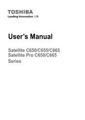 Toshiba Satellite Pro C650 PSC2FC Users Manual Canada; English
