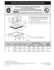 Frigidaire GCCE3670AS Installation Instructions