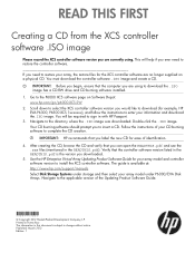 HP P6300 Creating a CD from the XCS controller software .ISO image Read This First (P6000) (5697-1702, March 2012)