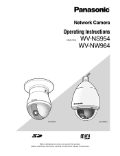 Panasonic WVNW964 WVNS954 User Guide