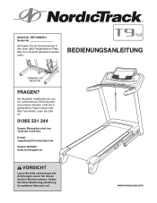 NordicTrack T9 Si Cwl Treadmill German Manual