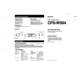 Sony CFS-W304 Users Guide