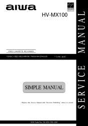 AIWA HV-MX100 Service Manual