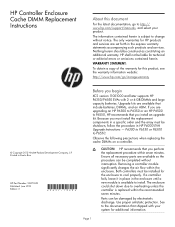 HP P6300 HP Controller Enclosure Cache DIMM Replacement Instructions (5697-1349, June 2012)