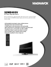 Magnavox 32ME403V Leaflet - English