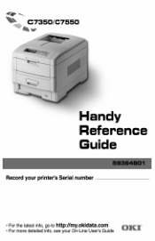 Oki C7550hdn Handy Reference Guide - English