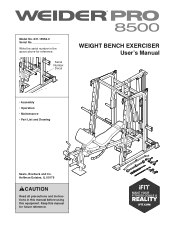 Weider Pro 8500 Smith Cage Bench English Manual
