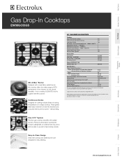 Electrolux EW36GC55GS Product Specifications Sheet (English)