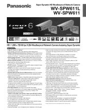 Panasonic WV-SPW611L Brochure