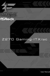 ASRock Fatal1ty Z270 Gaming-ITX/ac User Manual