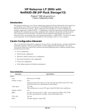 HP LH3000r hp netserver lp 2000r netraid-2m config guide Â— for Microsoft Windows 2000 A.S. Clusters.  PDF, 81K, 10/2/2002