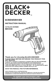 Black & Decker BDCS30C Instruction Manual