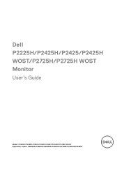 Dell P2425 Monitor Users Guide