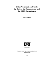 HP Integrity Superdome SX2000 Site Preparation Guide, Fifth Edition - HP Integrity Superdome and HP 9000 Superdome