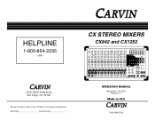 Carvin CX1252 Instruction Manual