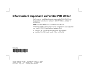 HP Pavilion t700 Informazioni importanti sull'unit` DVD Writer
