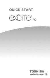 Toshiba Excite PDA0HC Quick Start Guide for Excite 7c (AT7-B Series)