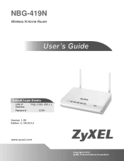 ZyXEL NBG-419N User Guide
