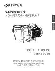 Pentair WhisperFlo High Performance Pump WhisperFlo Owners Manual pre-2021 Models - ENG/SPA