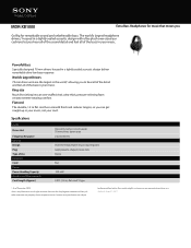 Sony MDR-XB1000 Marketing Specifications