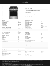 Electrolux ECFD3068AS Product Specifications Sheet English