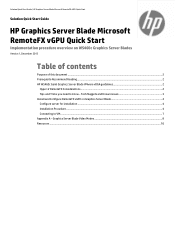 HP ProLiant WS460c HP Graphics Server Blade Microsoft RemoteFX vGPU Quick Start