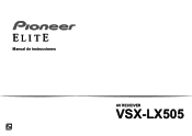Pioneer VSX-LX505 ELITE AV Receiver Instruction Manual Spanish
