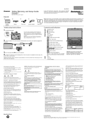Lenovo E4325 Laptop Safety, Warranty, and Setup Guide - Lenovo E4325