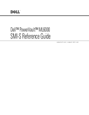 Dell PowerVault ML6010 SMI-S Reference Guide