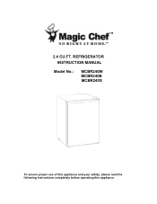 Magic Chef MCBR240S User Manual