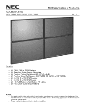 NEC P402-TMX4P Installation Guide