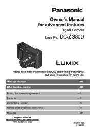 Panasonic DC-ZS80D Advanced Owners Manual