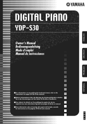 Yamaha YDP-S30 Owner's Manual