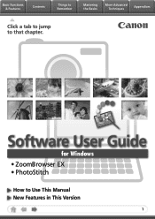 Canon PowerShot A580 Software Guide for Windows
