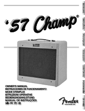 Fender 57 Champ Owner Manual