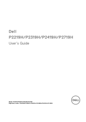 Dell P2219H Users Guide