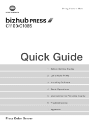 Konica Minolta bizhub PRESS C1085 bizhub PRESS C1100/C1085 IC-308 Color Server Quick Guide
