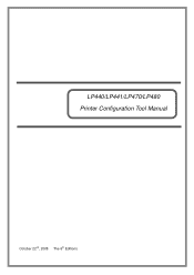 Oki LP480b LP440, LP441, LP470, LP480 Printer Configuration Manual (English)
