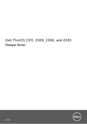 Dell Latitude 5450 ThinOS 2311 2308 2306 and 2303 Release Notes