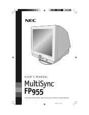NEC FP955 MulitSync FP955 User's Manual