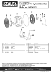 Sealey HVF30S Parts Diagram