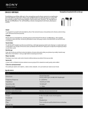 Sony DR-EX14VP Marketing Specifications (Black)