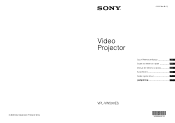 Sony VPL-VW590ES Startup Guide