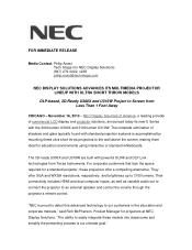 NEC NP-U300X U300X : press release