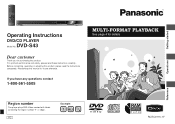 Panasonic DVDS43 DVDS43 User Guide