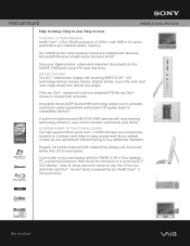 Sony VGC-JS190J Marketing Specifications (VGC-JS190J/S)