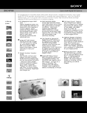 Sony DSC-W100 Marketing Specifications (Silver Model)