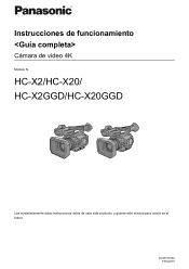 Panasonic HC-X2 Owners Manual Spanish