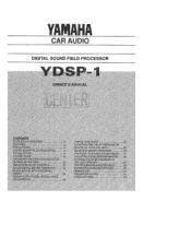 Yamaha YDSP-1 YDSP-1 OWNERS MANUAL