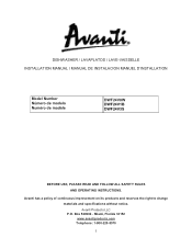 Avanti DWF24V0W Install Manual